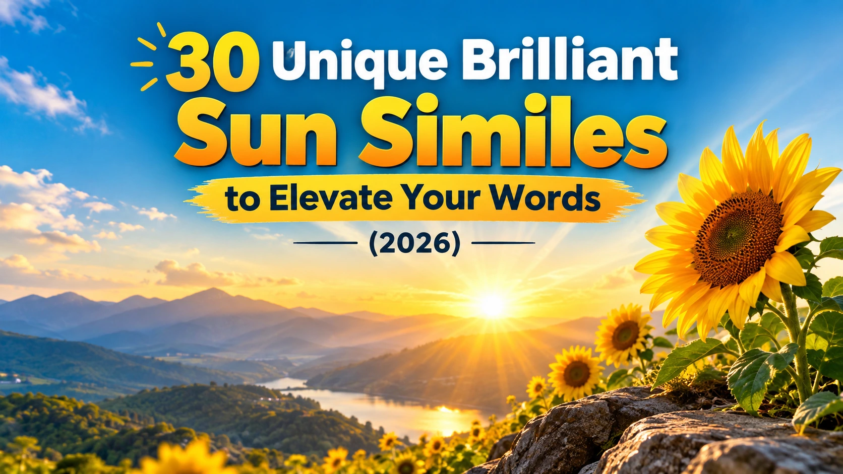 Unique Brilliant Sun Similes to Elevate Your Words