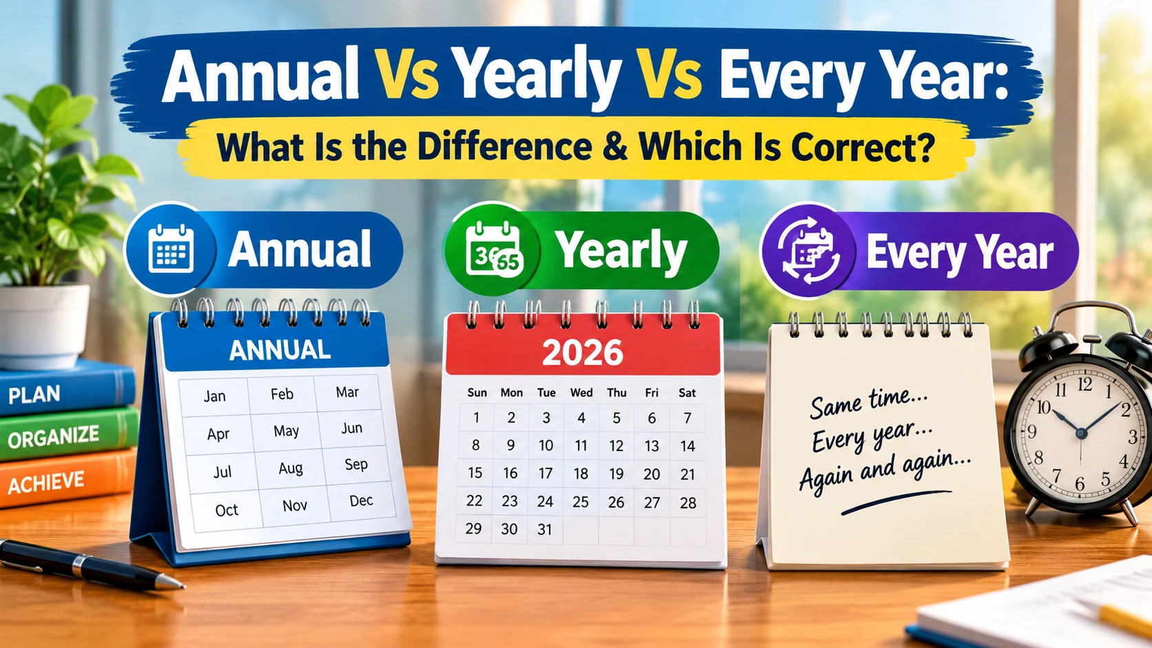 Annual Vs Yearly Vs Every Year: What Is the Difference & Which Is Correct?