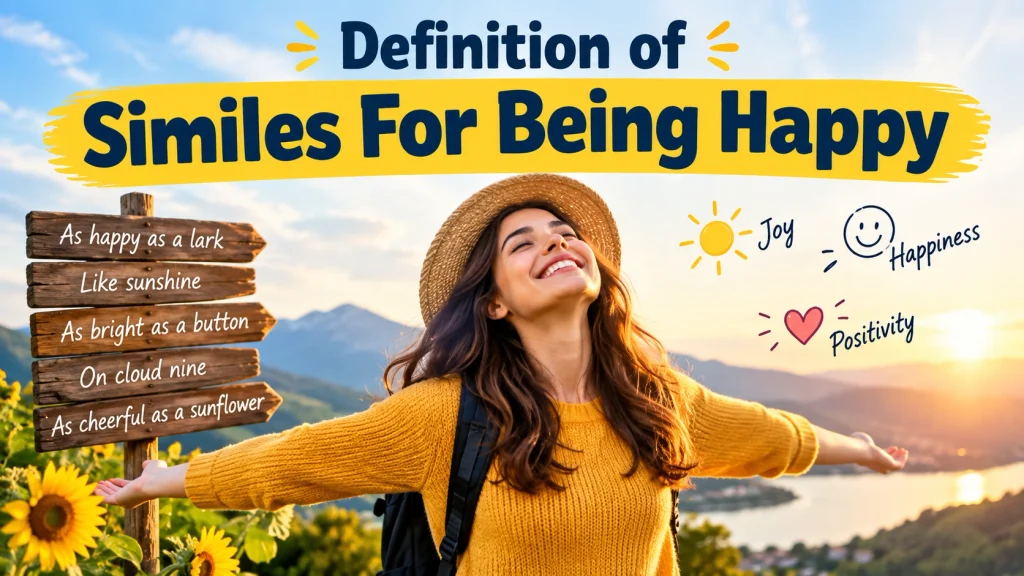 Definition of Similes For Being Happy