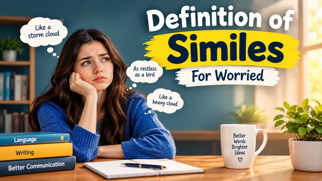 Definition of Similes For Worried