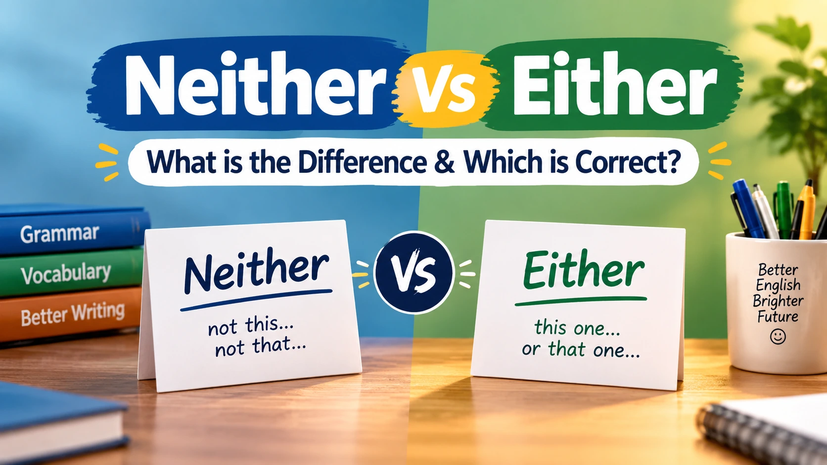 Neither Vs Either: What is the Difference & Which is Correct?