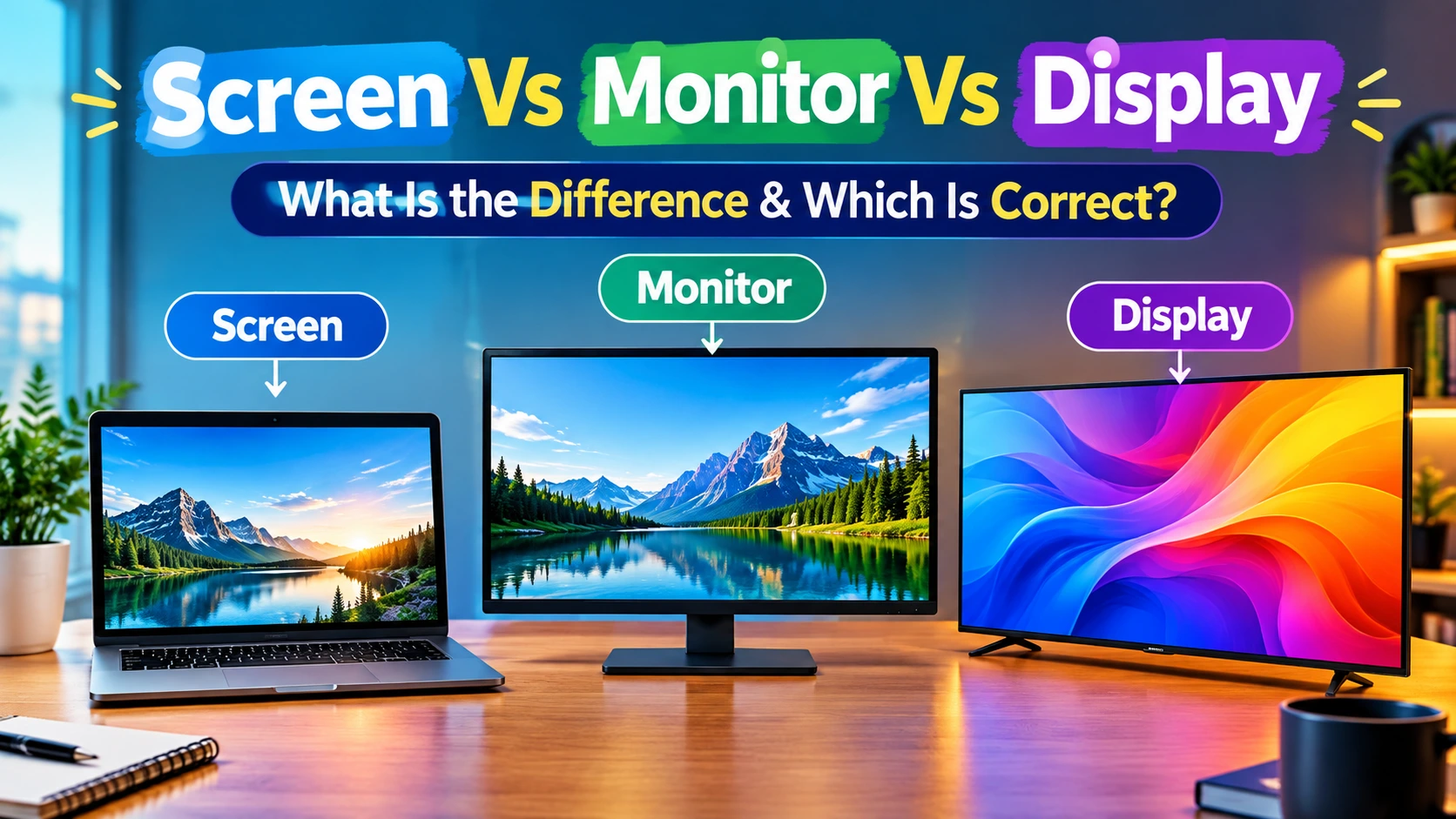 Screen Vs Monitor Vs Display: What Is the Difference & Which Is Correct?