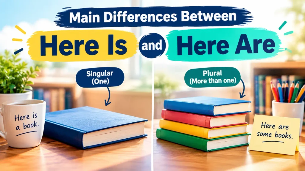 Main Differences Between Here Is and Here Are